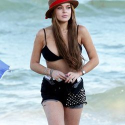 Lindsay Lohan en las playas de Malibú