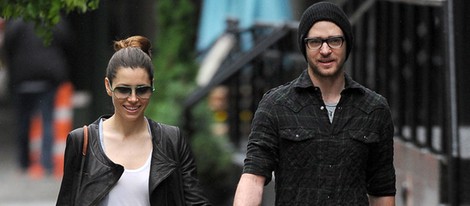 Justin Timberlake y Jessica Biel paseando por Nueva York