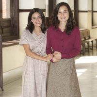 Macarena García y Nadia de Santiago en la presentación de 'Niños robados'