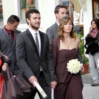 Justin Timberlake y Jessica Biel en la boda de unos amigos