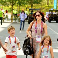 Mary de Dinamarca y sus hijos Christian e Isabel pasean en Londres 2012