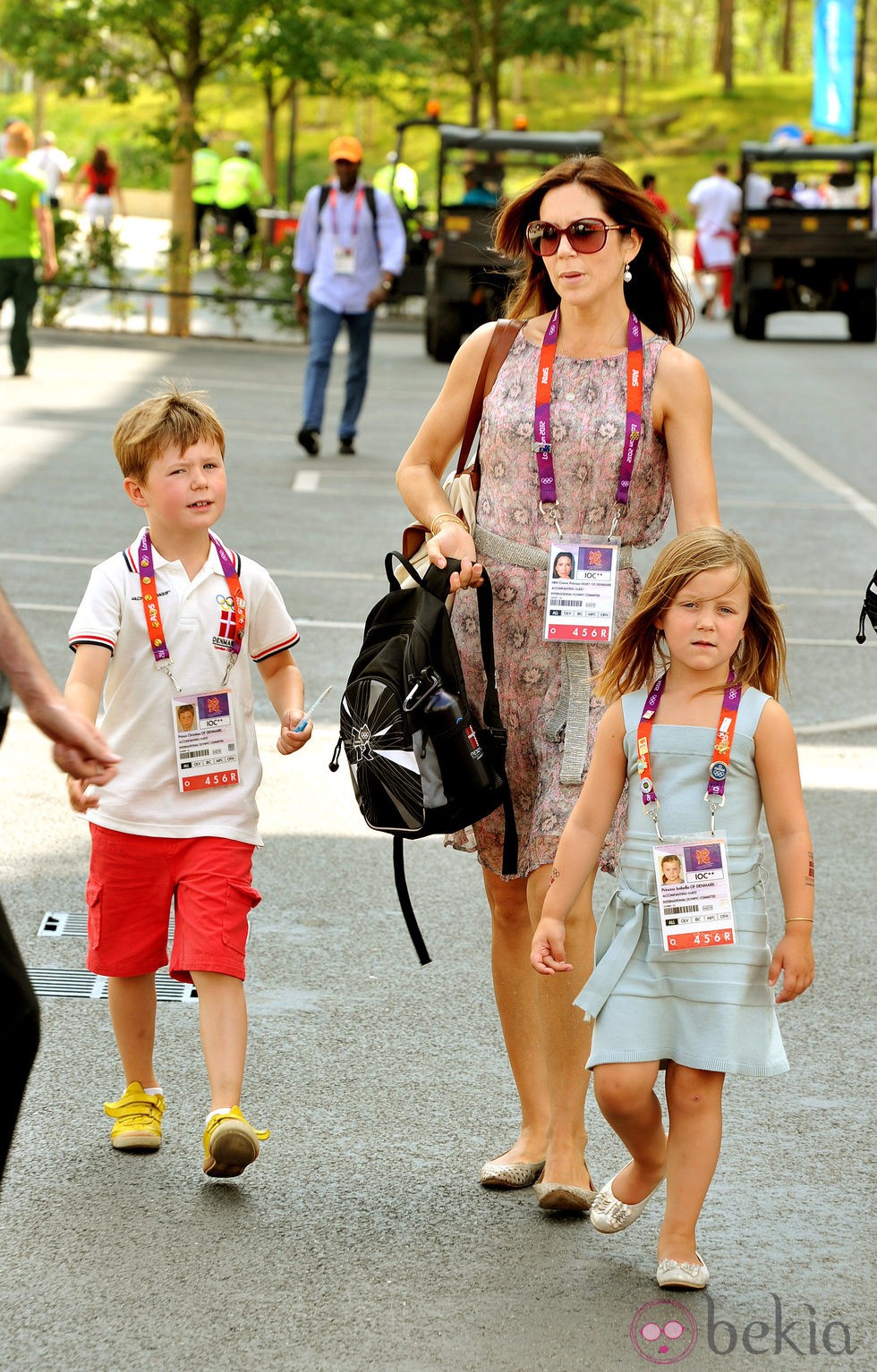 Mary de Dinamarca y sus hijos Christian e Isabel pasean en Londres 2012