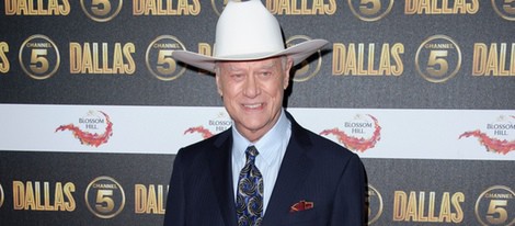 Larry Hagman en la promoción de 'Dallas' en Londres