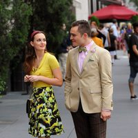 Ed Westwick y Leighton Meester rodando la sexta temporada de 'Gossip Girl'