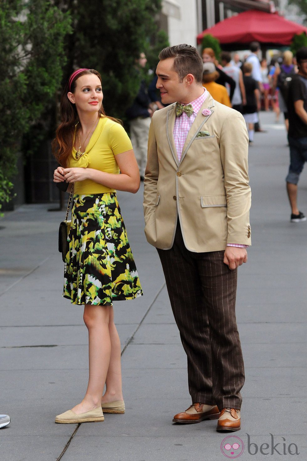 Ed Westwick y Leighton Meester rodando la sexta temporada de 'Gossip Girl'