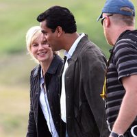 Naomi Watts y Naveen Andrews rodando la película 'Diana'