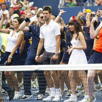 Carly Rae Jepsen y Novak Djokovic en el US Open 2012