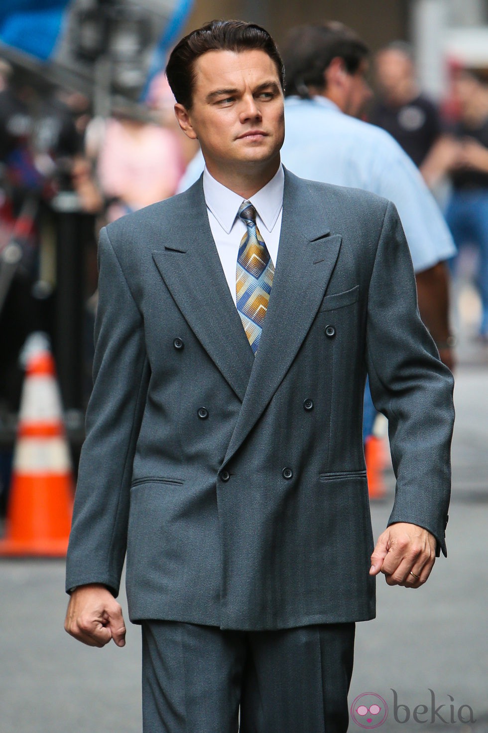 Leonardo Dicaprio en el rodaje de la película 'The Wolf of Wall Street'