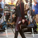 Blake Lively bromea con el equipo durante el rodaje de la sexta temporada de 'Gossip Girl'