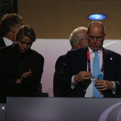 Los Príncipes de Mónaco en la ceremonia de apertura de los Juegos Paralímpicos de Londres 2012