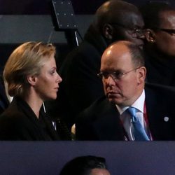 Alberto y Charlene de Mónaco en la apertura de los Juegos Paralímpicos de Londres 2012