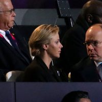 Alberto y Charlene de Mónaco en la apertura de los Juegos Paralímpicos de Londres 2012