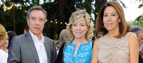 Iñaki Gabilondo, Pilar del Castillo y Lola Carretero en el desfile de DELPOZO