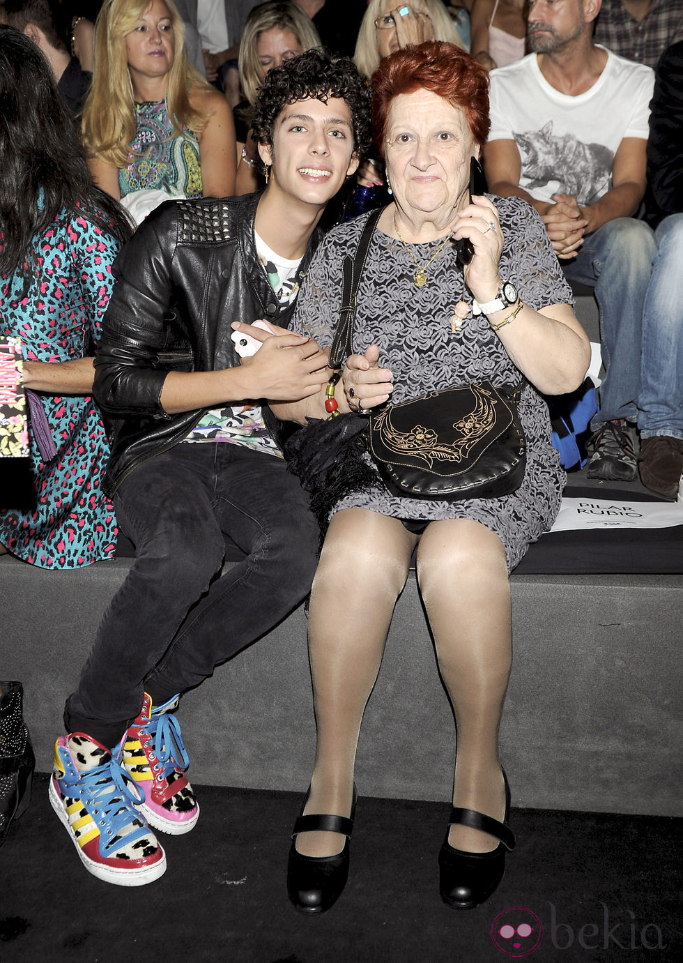 Eduardo Casanova en el front row de Carlos Díez y María Escoté en la Fashion Week Madrid 