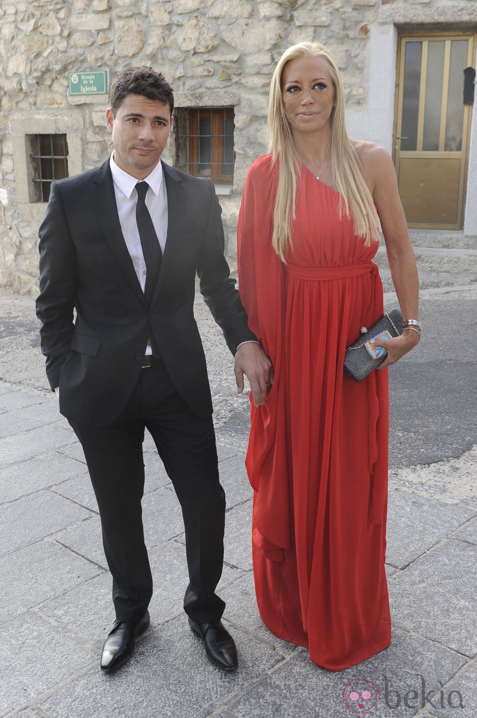 Belén Esteban y Fran Álvarez en la boda de Toño Sanchís