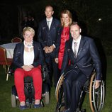 Marta Luisa de Noruega con los deportistas paralímpicos de su país en Londres 2012