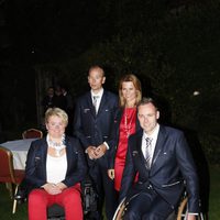 Marta Luisa de Noruega con los deportistas paralímpicos de su país en Londres 2012