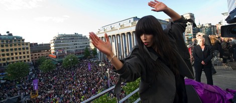 Loreen es recibida por sus miles seguidores en Suecia