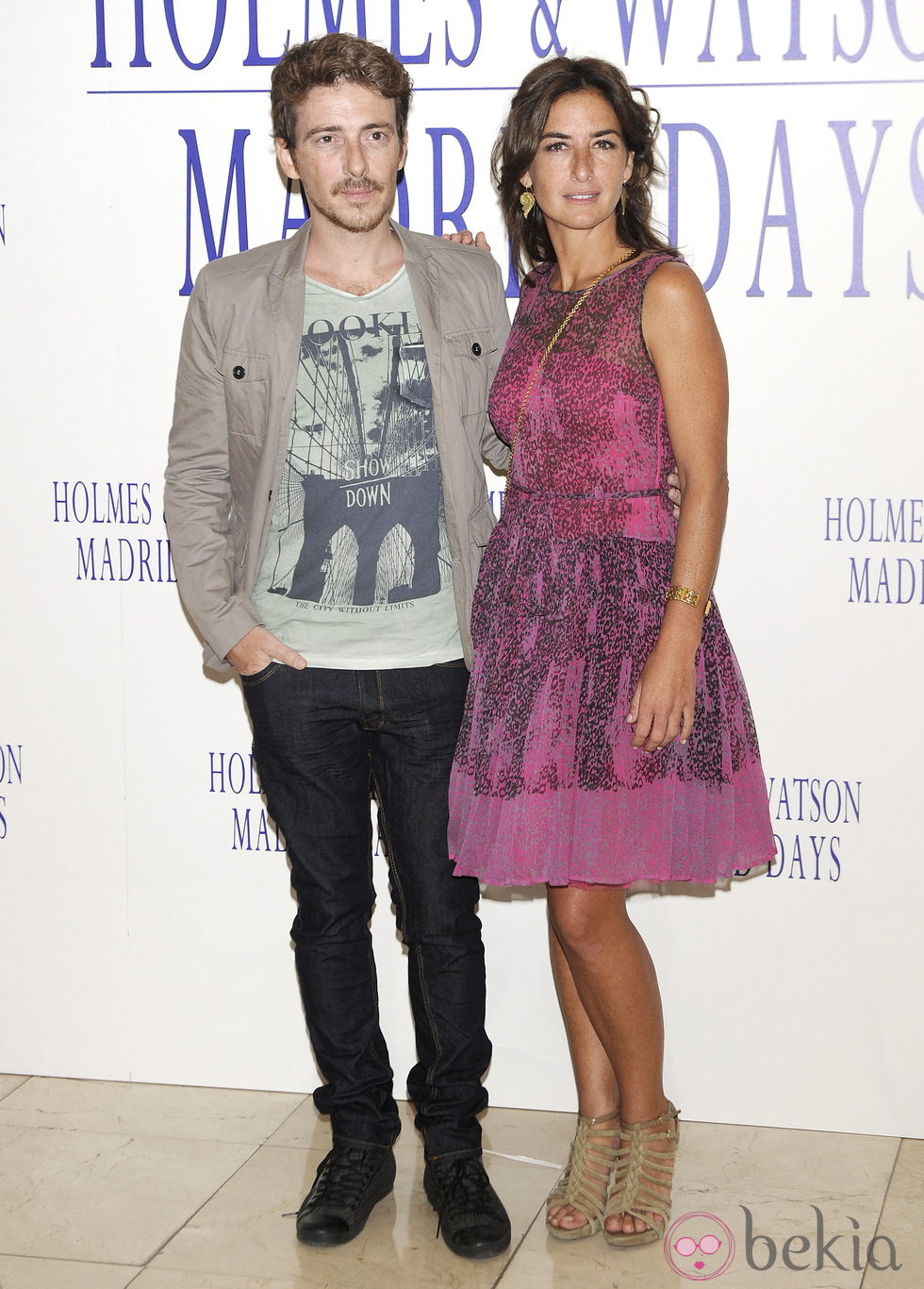 Víctor Clavijo y Belén López en la presentación de 'Holmes & Watson: Madrid days'