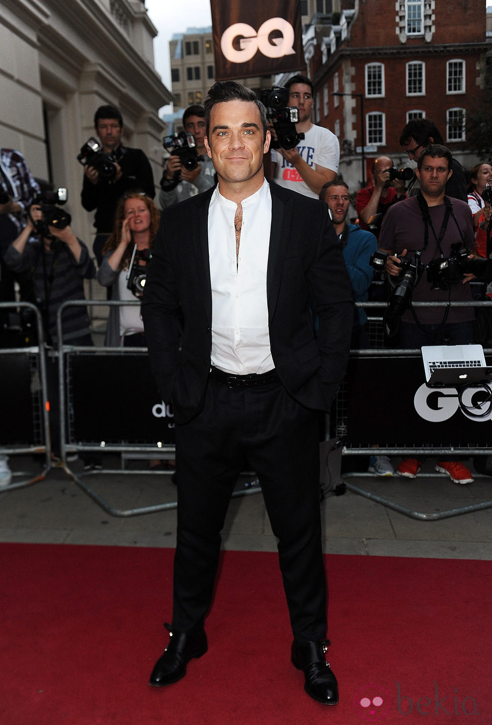 Robbie Williams en los Premios GQ Hombres del Año 2012 en Londres