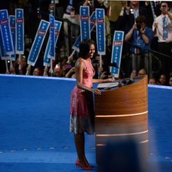 Michelle Obama en el discurso de la Convención Demócrata septiembre 2012