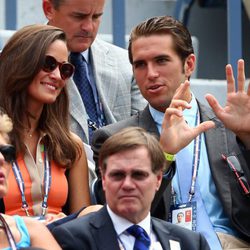 Pippa Middleton junto a Spencer Vegosen en el US Open 2012