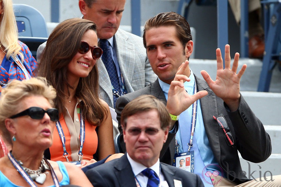 Pippa Middleton junto a Spencer Vegosen en el US Open 2012