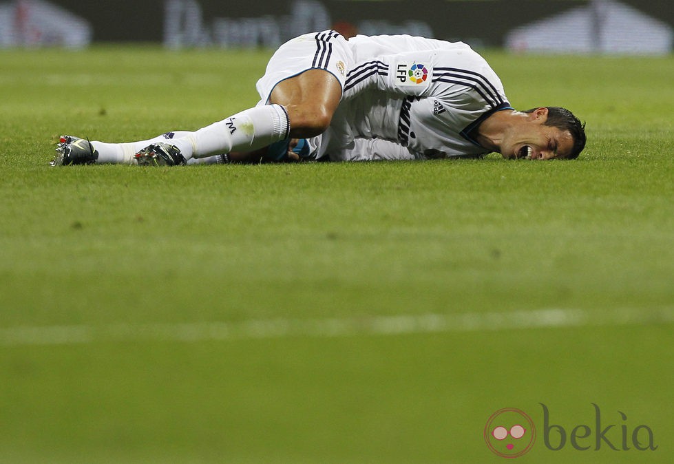 Cristiano Ronaldo en el partido de Liga contra el Granada en el Bernabéu