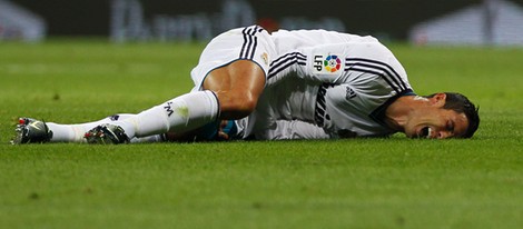 Cristiano Ronaldo en el partido de Liga contra el Granada en el Bernabéu