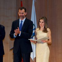 Los Príncipes de Asturias durante un acto oficial en Salamanca