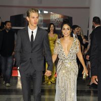 Vanessa Hudgens y Austin Butler a su llegada a la premiere de 'Spring Breakers' en la Mostra de Venecia 2012