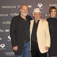 Lluís Homar, Pepe Sancho, Nathalie Poza y Jesús Olmedo en el estreno de 'Imperium' en el FesTVal de Vitoria 2012