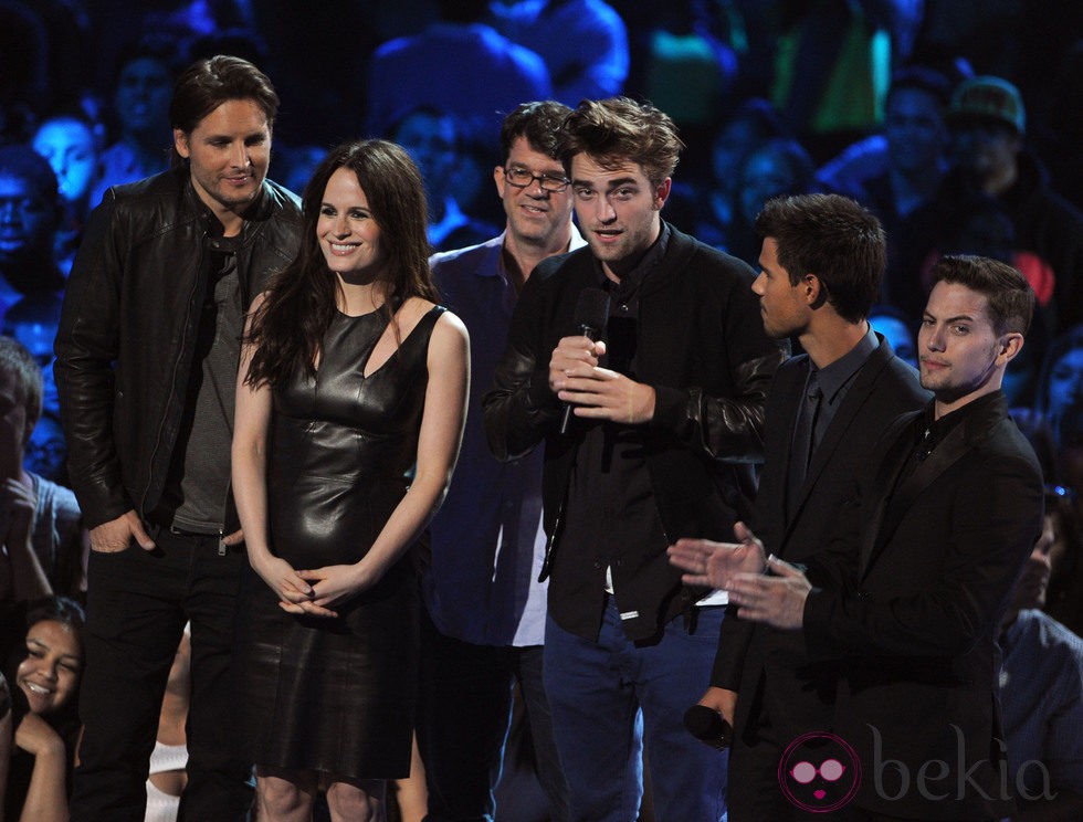 Robert Pattinson, Taylor Lautner y Jackson Rathbone en los MTV Video Music Awards 2012