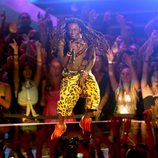 Lil Wayne actuando en la gala de los MTV Video Music Awards 2012