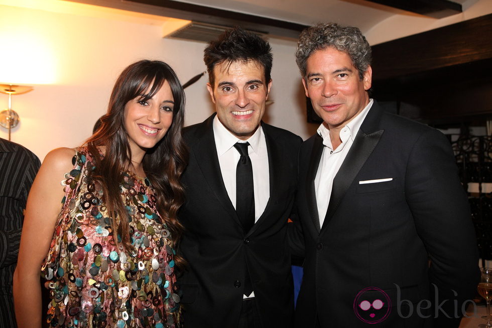 Almudena Cid, Luis Larrodera y Boris Izaguirre en la clausura del FesTVal de Vitoria 2012