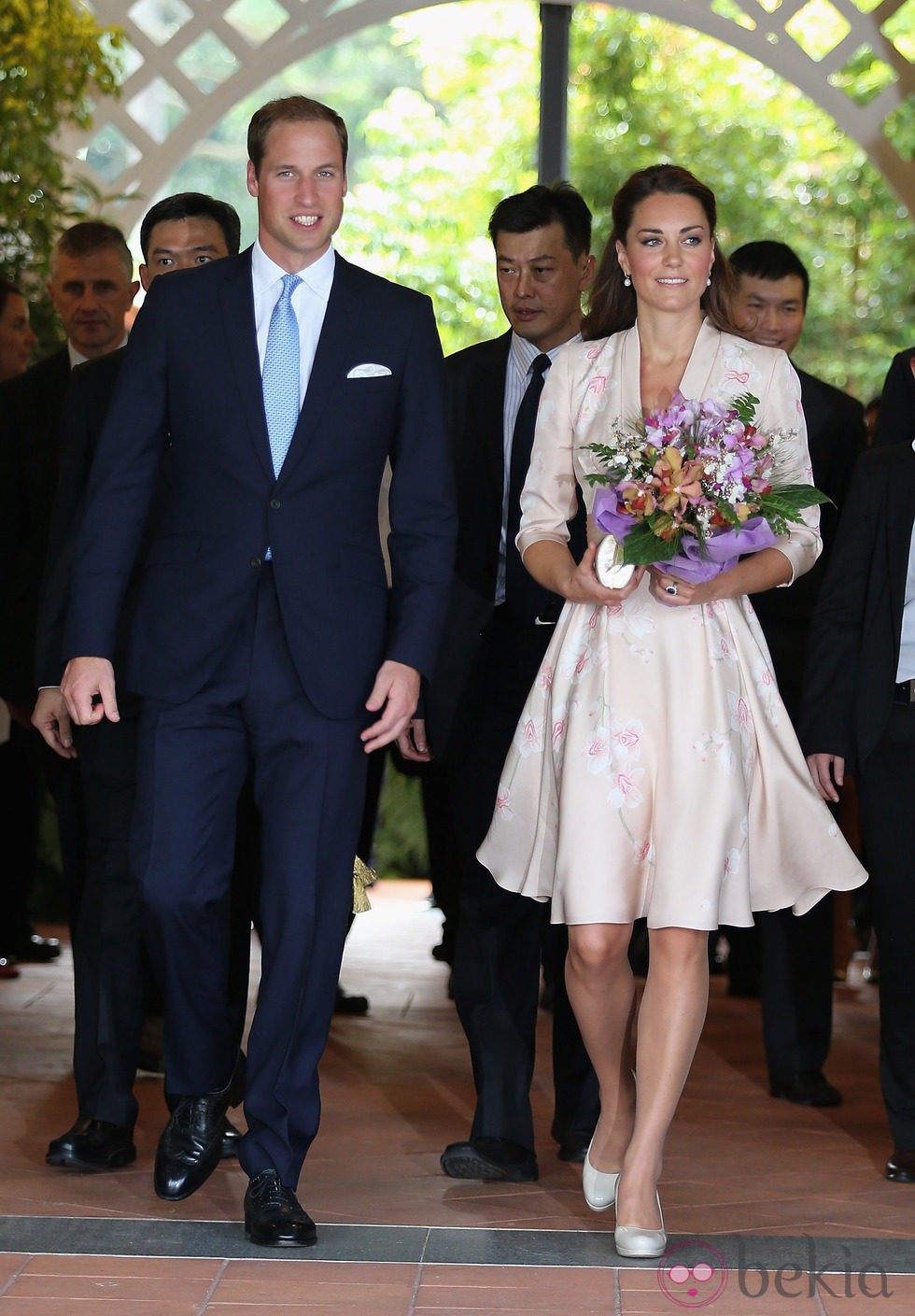 Los Duques de Cambridge en el Jardín Botánico de Singapur