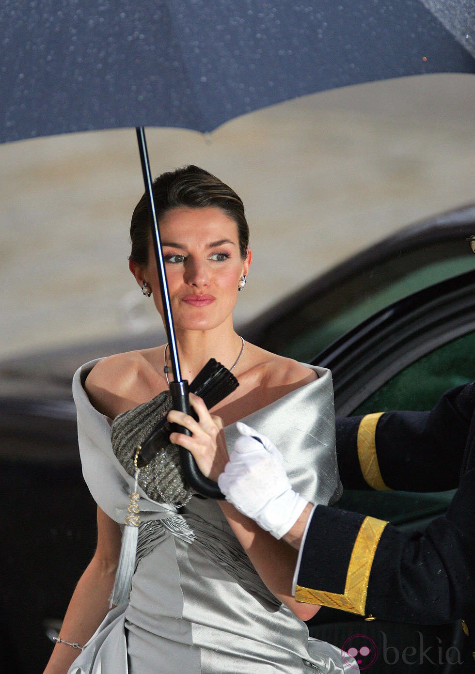 Letizia Ortiz en la recepción celebrada un día antes de su boda en 2004