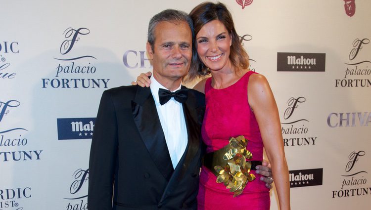 Mar Flores y Javier Merino en la celebración del 15 aniversario de Fortuny