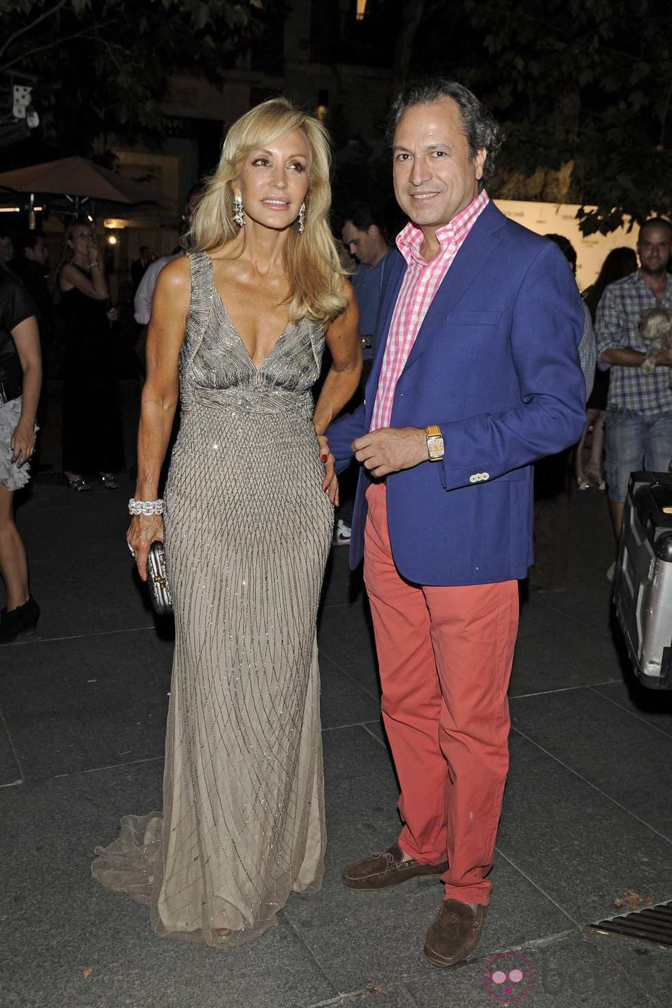 Carmen Lomana y Ángel Casaña en la apertura de una tienda Roberto Cavalli en Madrid