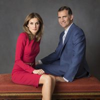 Los Príncipes de Asturias posan con motivo del 40 cumpleaños de Letizia