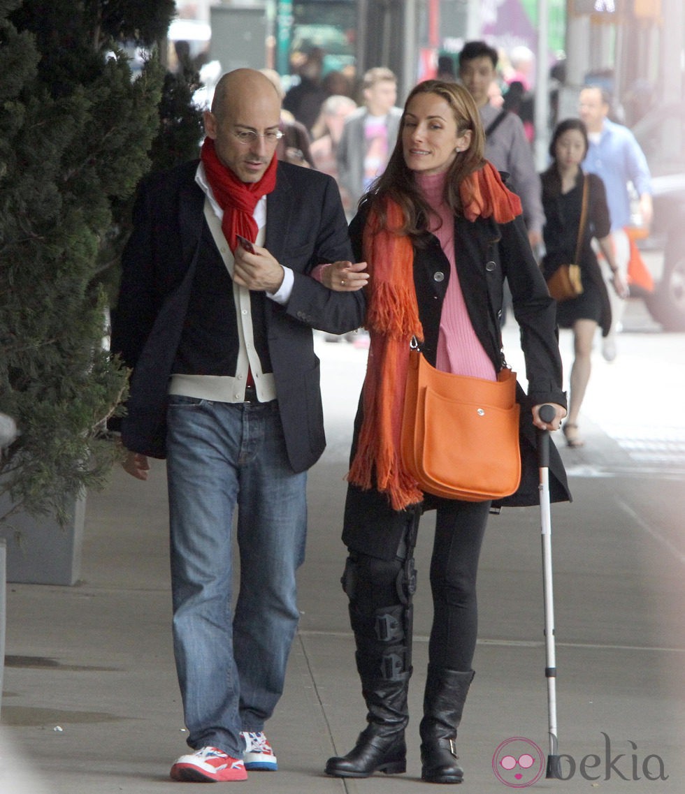 Telma Ortiz y Jaime del Burgo paseando por Nueva York