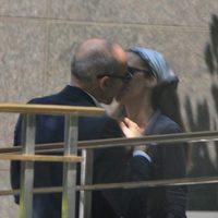 Telma Ortiz y Jaime del Burgo besándose en Nueva York