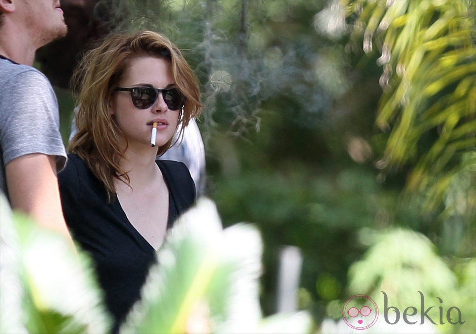 Kristen Stewart en el set de rodaje de la película 'On the Road'