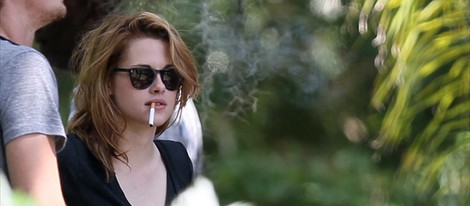 Kristen Stewart en el set de rodaje de la película 'On the Road'