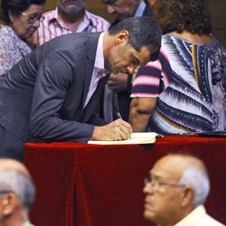 Toni Cantó en la capilla ardiente de Santiago Carrillo