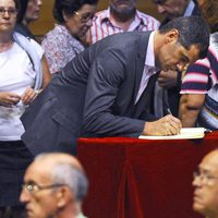 Toni Cantó en la capilla ardiente de Santiago Carrillo