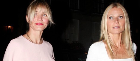 Cameron Diaz y Gwyneth Paltrow en una cena de apoyo a Obama en Londres