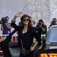 Susan Sarandon a su llegada al Festival de Cine de San Sebastián 2012