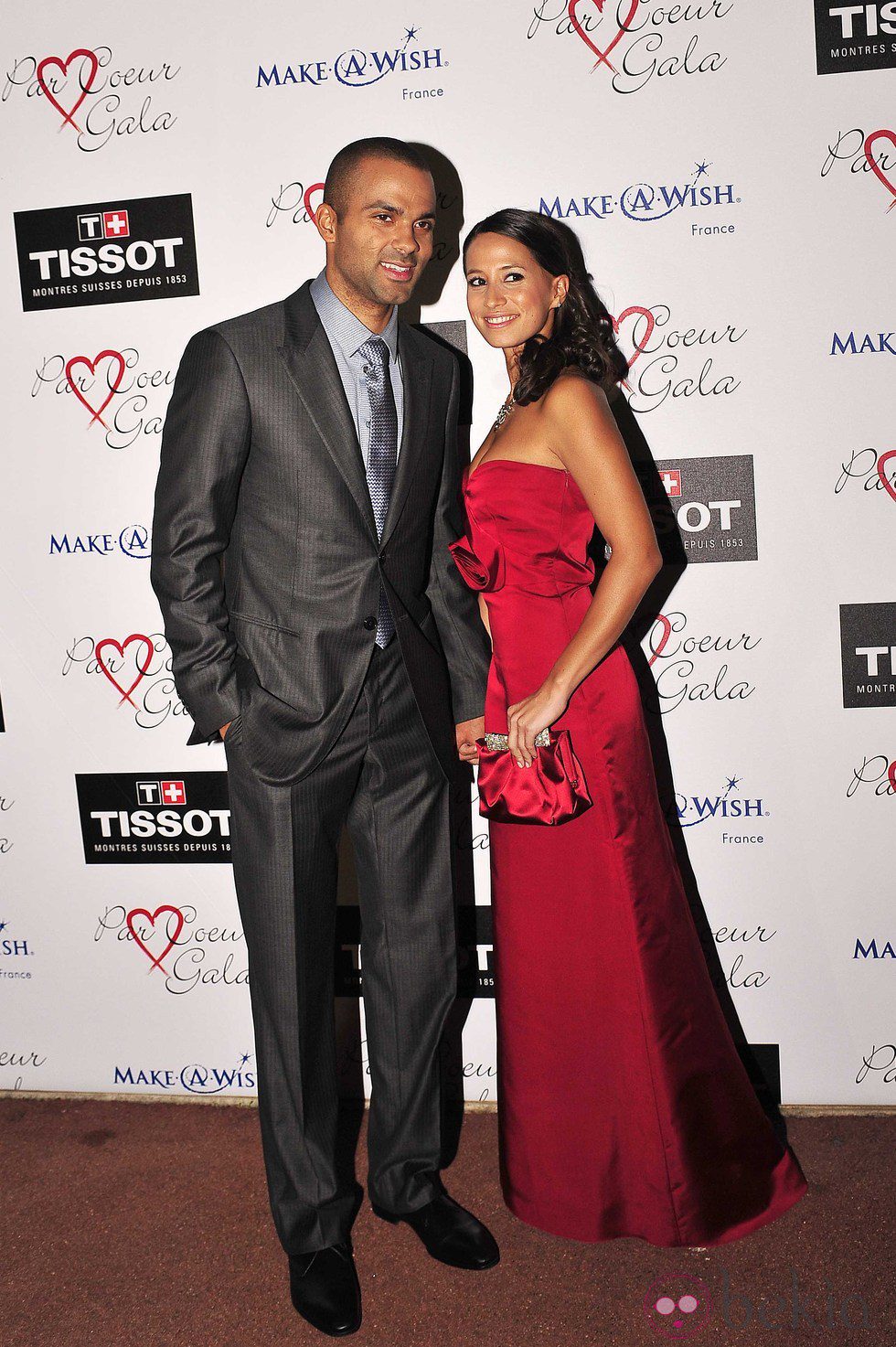 Tony Parker y su novia Axelle en un evento benéfico