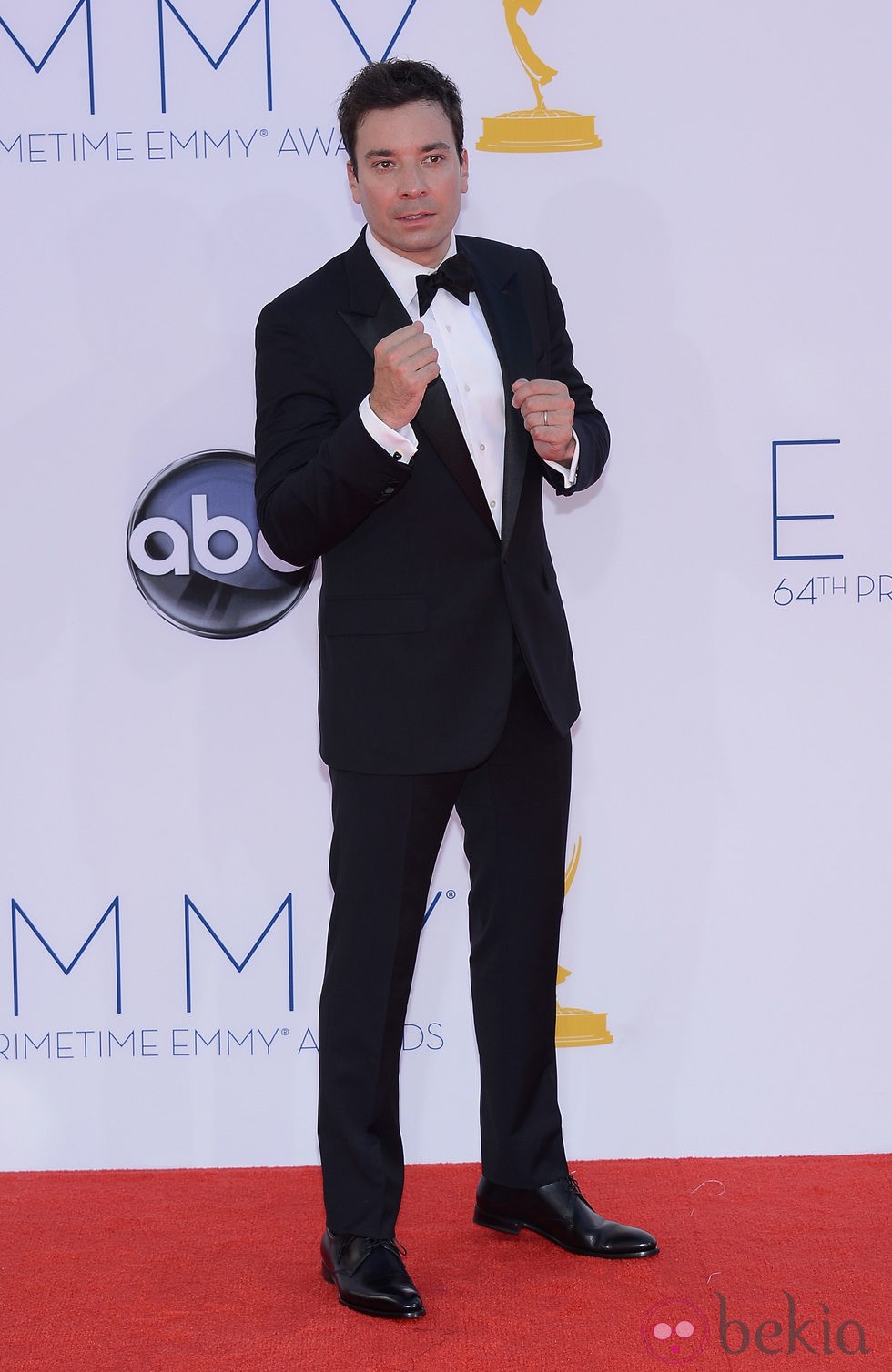 Jimmy Fallon en la alfombra roja de los Emmy 2012